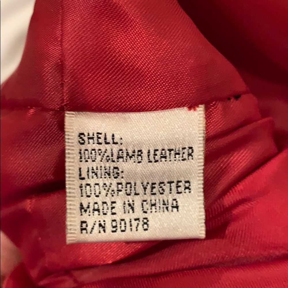 Red leather jacket - Picture 4 of 4